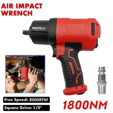 Air Impact Wrench Gun 1/2" Drive Composite Twin Hammer Wheel Buzz Gun 1800Nm