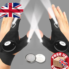 LED Flashlight Gloves Half