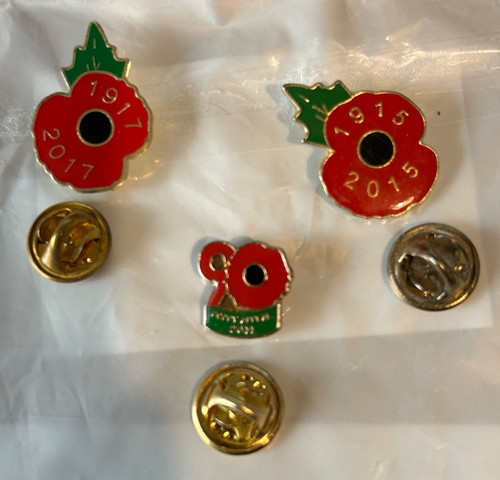 Poppy remembrance pin - 3,,