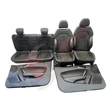 AUDI A1 S-LINE (3D) 10-14 FRONT & REAR SEATS WITH DOOR CARDS  LEATHER AND CLOTH