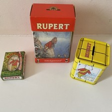 Vintage Wedgwood Rupert The Bear Money Box or bookend & tin money box / soap