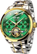 OLEVS Men Skeleton Watch