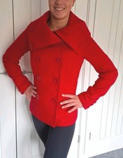 H &M Womens Red Coat Size 8