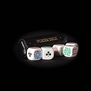 Deluxe poker dice set - dice, green