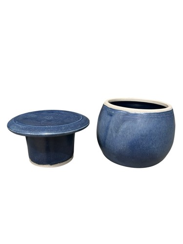 Handmade ceramic butter crock - handmade,