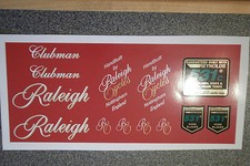 Raleigh Clubman decal set, including 531's. 13 decals total. Original artwork.