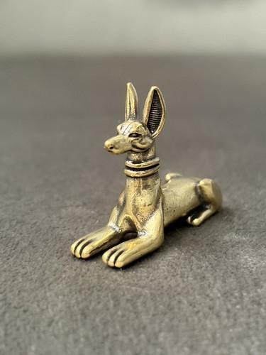 Solid brass egyptian dog - egyptian,