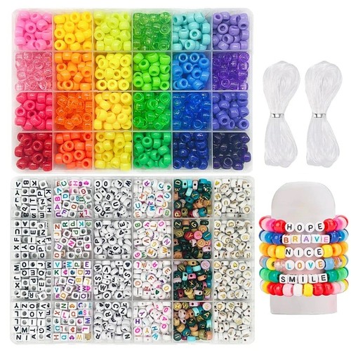 Pony beads bracelet making kit - bracelet,