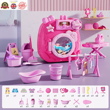 Kids Pretend Play Washing Machine Toy – Educational Plastic Home Appliance Toy