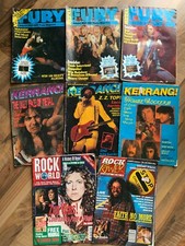 Metal Fury Poster Magazine Lot (3) VTG Heavy Metal 80's 90's Rock Kerrang AC/DC