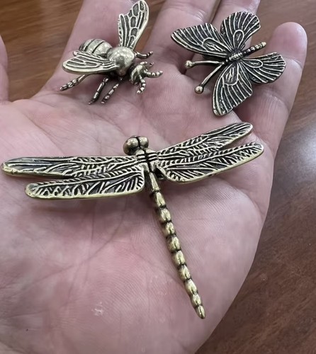 Set brass dragonfly - 3,