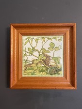 Vintage Fairy Tale, Hare And Tortoise Decorative Ceramic Tile Art, Castell Coch