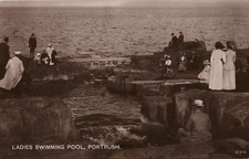 Ladies Swimming Pool Bathing Portrush Antrim Northern Ireland Postcard 1927 RPPC