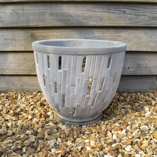 Plant pot stone - pot, mirror