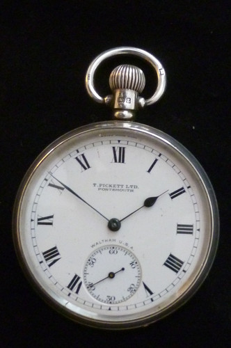 Antique silver pocket - antique, watch