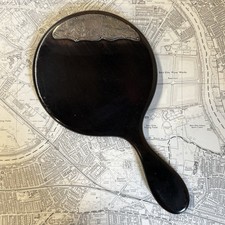Antique Ebony Hand Mirror With