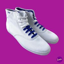 KEDS Iconic Champion Canvas Trainers, High Tops, Two Tone Lace, White, UK 8