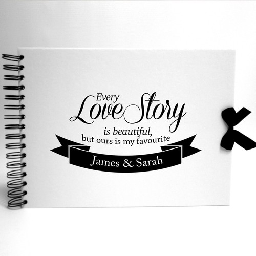 Personalised white scrapbook - personalised,