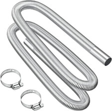 2M Air Heater Pipe Stainless Steel Exhaust Diesel Gas Vent For Car Parking Tank