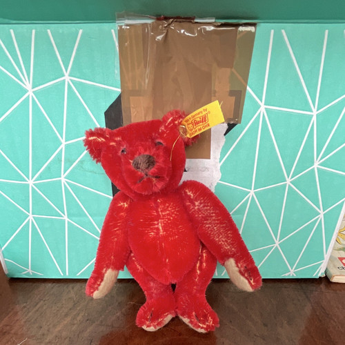 Steiff red teddy bear 12cm - steiff,