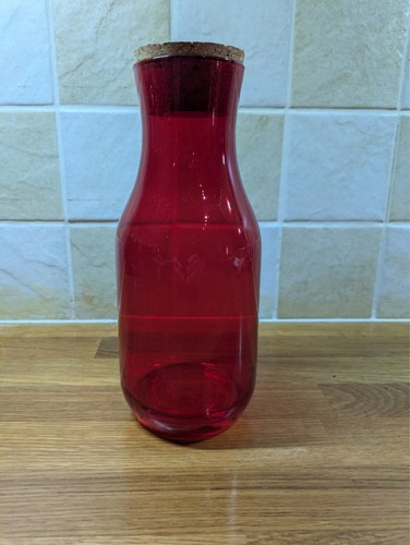 Red decorative vase for