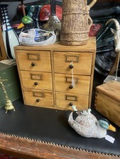 Antique Oak Bank of Drawers