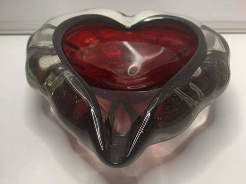 Vintage murano art glass heart - vintage,
