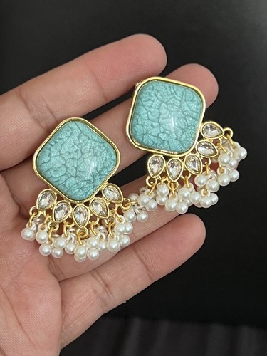 Turquoise blue faux - blue,