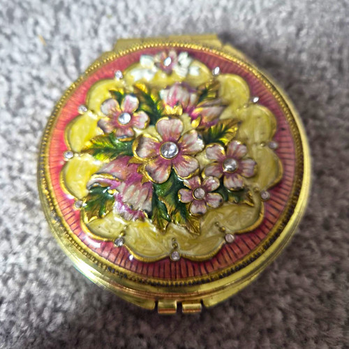 Vintage floral enamel - vintage,