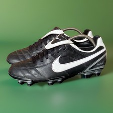 Nike Tiempo Mystic II Football Boots Men’s UK 7 FG 2007 Black Leather Rare