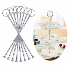 Cake stand Fittings x1 Set Silver Round Head For 3 tier Stands With Fixings New