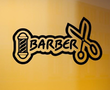 barber shop  window  signage, door advertising decal sticker shopping display