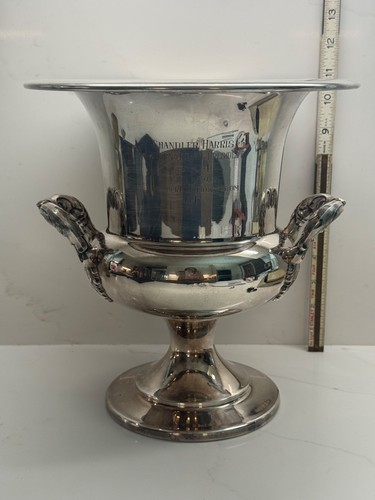 Vintage silverplate ice bucket - ice,