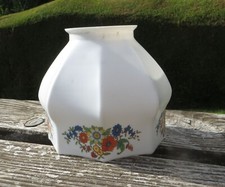 Vintage Milk Glass Floral Lamp