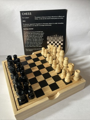 Wooden travel chess set - wooden,