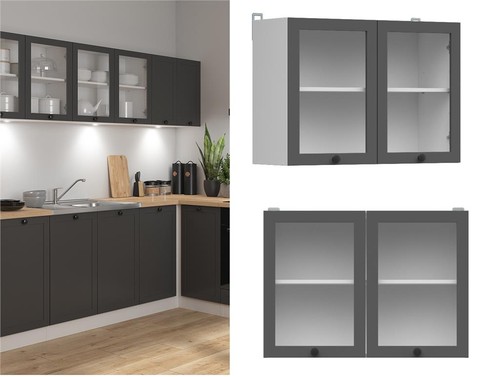 Kitchen wall cabinet - kitchen, glass
