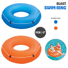 Large 47" Inflatable Swim Ring Rubber Beach Tube Lilo Pool Float Lounger