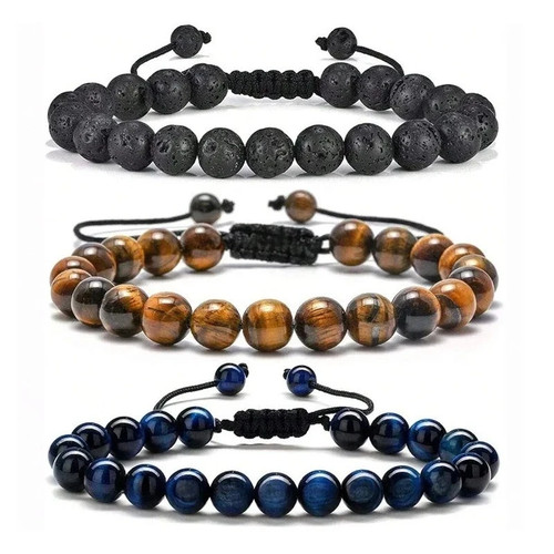 8mm natural tiger eye lava - natural,