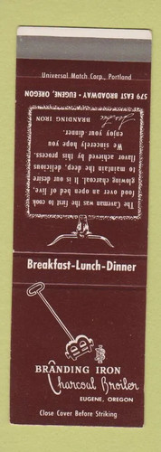 Matchbook cover branding - cover,