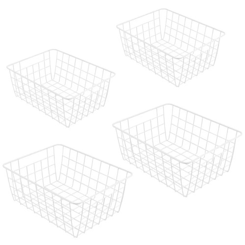 4pcs white wire - white, storage