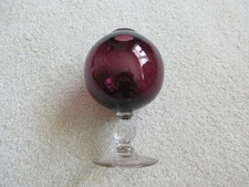 Vintage Cambridge Glass Ivy Ball Vase Amethyst