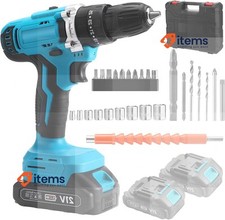 zerotop Cordless Drill Driver 21V, 28 PCS Cordless Hammer Drill Blue – 21 V