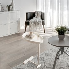 White C Shaped Side Table Small Egg Oval Shaped Sofa End Coffee Table That S HOT