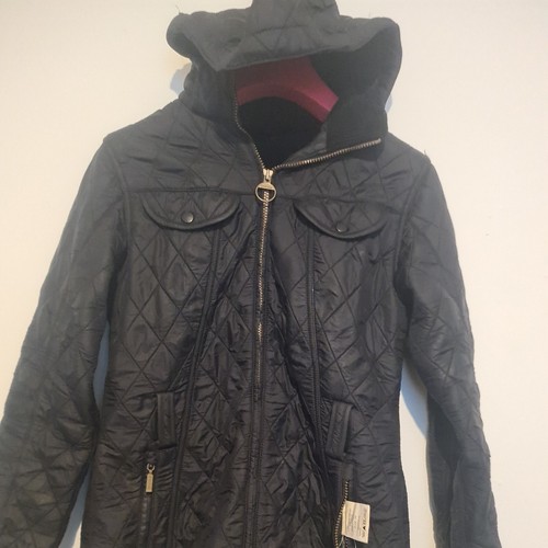 Ladies black barbour quilted - black,