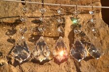 x5 Chandelier Vintage French Clear Glass Crystal Baroque Belle Pendeloque Drops