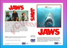 Jaws Big Box Rental VHS Video