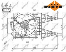 LEFT/ RIGHT RADIATOR FAN 47744