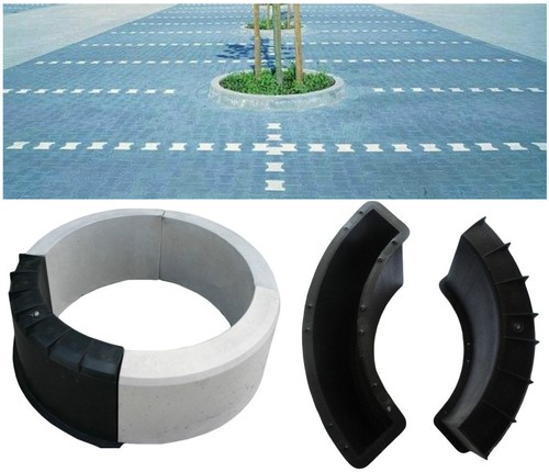 Concrete round edging - concrete,
