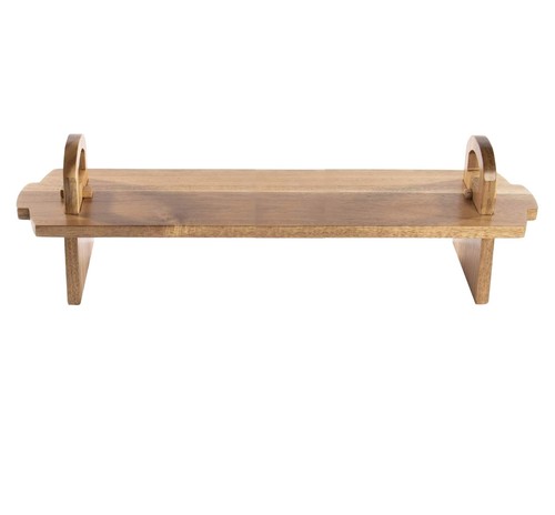 Raised serving platter - serving, acacia