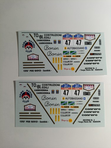 Decals opel ascona 400 - 1/43,